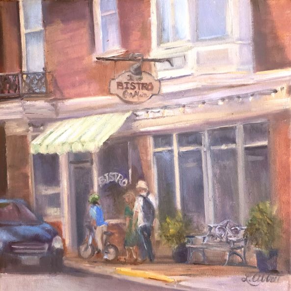 How About Lunch_12x12 Oil_Lynn Abbott for Cabell Gallery