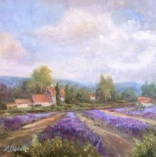 Remembering Gordes, France_Lynn Abbott_10x10 Oil on Linen