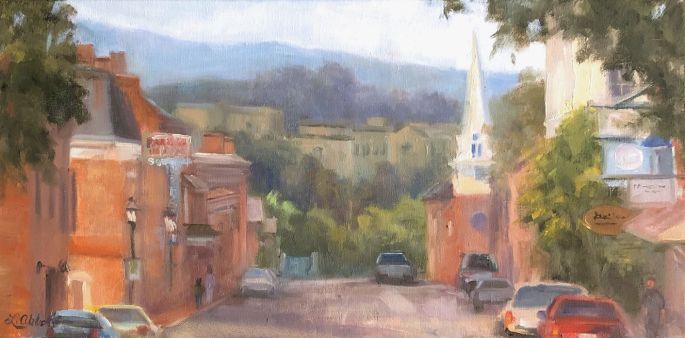 My Kind of Town- Lexington, Virginia_10x20Oil_LynnAbbott